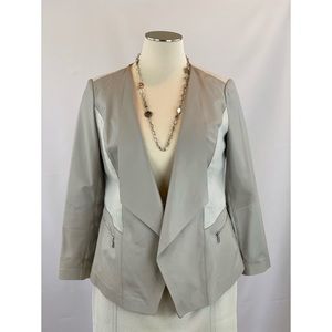 LAFAYETTE 148 LEATHER and LINEN JACKET